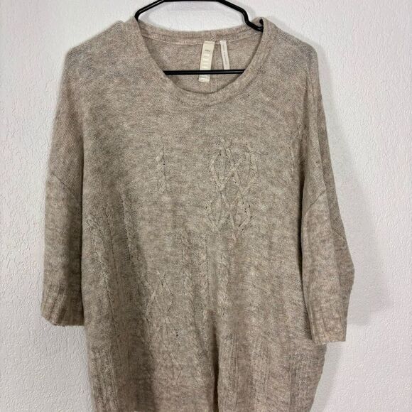Ischiko Light Brown Wool Blend Pullover Sweater Size 2 - Picture 3 of 7